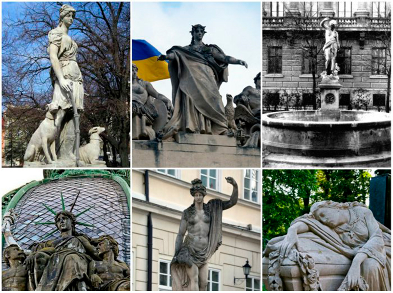 Жіночі скульптури у Львові